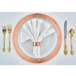 Luxurious Copper Charger Plates Set of 6